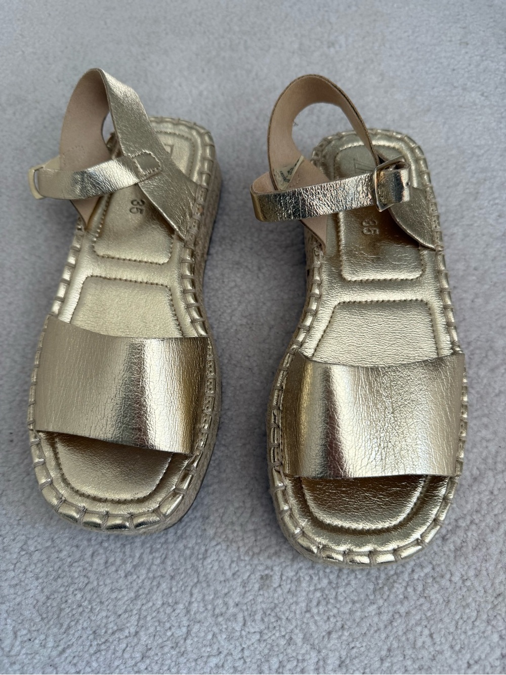 Zara Metallic Sandals - Picture 2 of 5